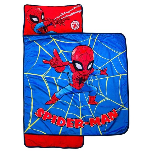 Spidey Nap Mat - Built-in Pillow and Blanket - Picture 1 of 4